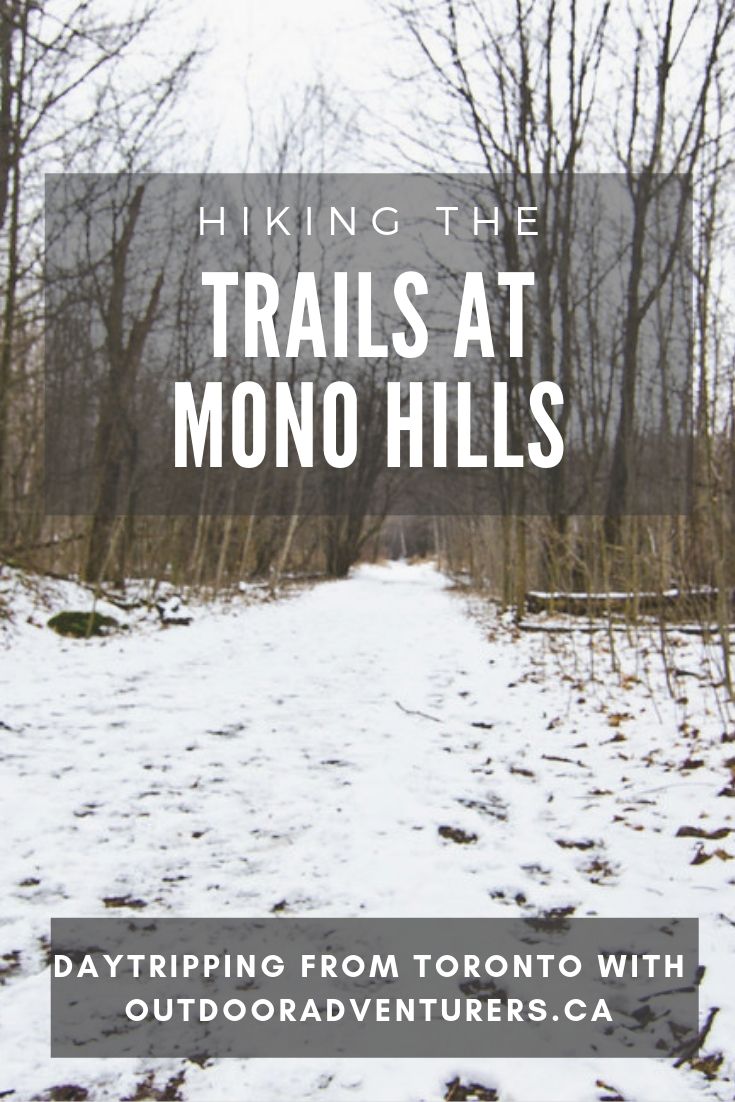 The trails at Mono Hills, north of Toronto, are amazing at any time of the year. Including the winter! Read what you'll get to experience. #hiking #trails #Toronto #Ontario #outdoors #nature 